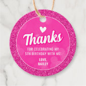 Pink Doll Geburtstagsgeschenke Tags Geschenkanhänger (Vorderseite)