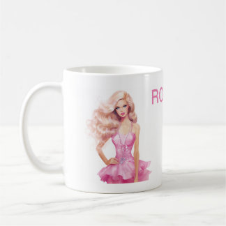 Pink Doll Girl Birthday Kaffeetasse