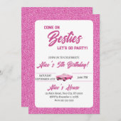 Pink Doll Girl Geburtstagsparty Einladung (Vorne/Hinten)