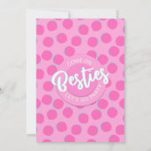 Pink Doll Party, Girl Birthday Einladung (Rückseite)