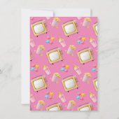 Pink Doll Toys Sleepover Geburtstagsparty Einladung (Rückseite)