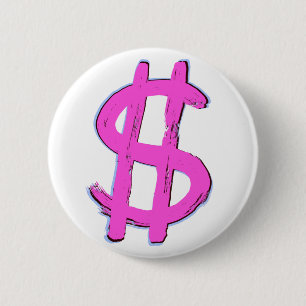 Pink-Dollar-Zeichen Button