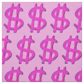 Pink-Dollar-Zeichen Stoff (Muster)