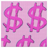 Pink-Dollar-Zeichen Stoff (Nahaufnahme)