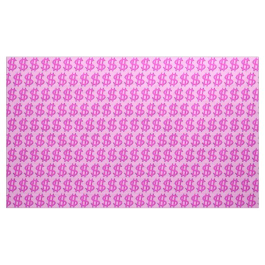 Pink-Dollar-Zeichen Stoff (Yard (91,4 cm))