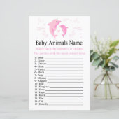 Pink Dolphin Baby Animals Name Spiel (Stehend Vorderseite)