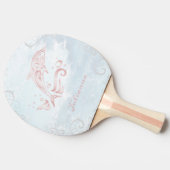 Pink Dolphin Personalisiert Ping Pong Paddle Tischtennis Schläger (Seitenansicht)