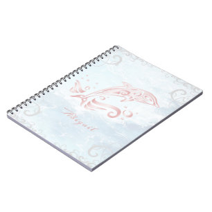 Pink Dolphin Personalized Notebook Notizblock