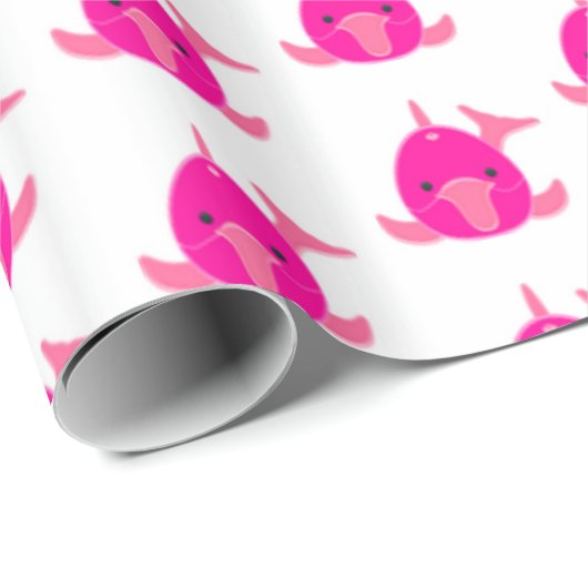 Pink Dolphin Wrapping Paper - Glossage Geschenkpapier (Rolleneckpunkt)