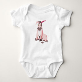 Pink Donkey Funny Baby Bodysuit Baby Strampler