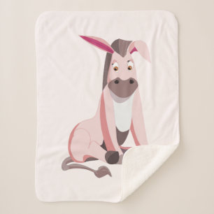 Pink Donkey Funny Baby Sherpa Blanket individuell Sherpadecke