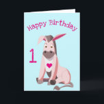 Pink Donkey Funny Birthday Card - individuell eins Karte<br><div class="desc">Pink Donkey Funny Geburtstagskarten - MIGNED Painting - Anpassbar - oder Fügen Sie Ihren Text / Name / Jahr - Alter / Mehr mit Anpassungs-Tool !</div>