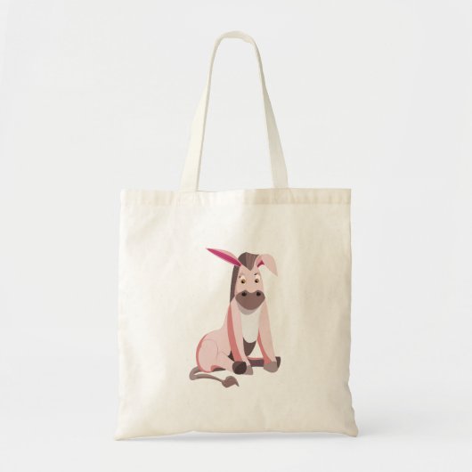Pink Donkey Tote Bag Geschenk Tragetasche (Vorne)