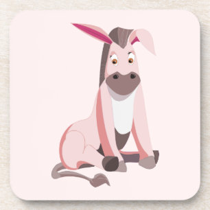Pink Donkey Untersetzer - Ihre Farben