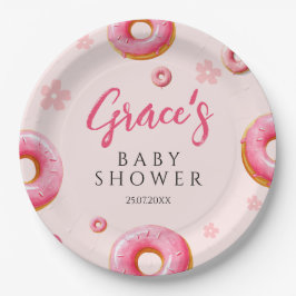 Pink Donut Baby Dusche Party Teller