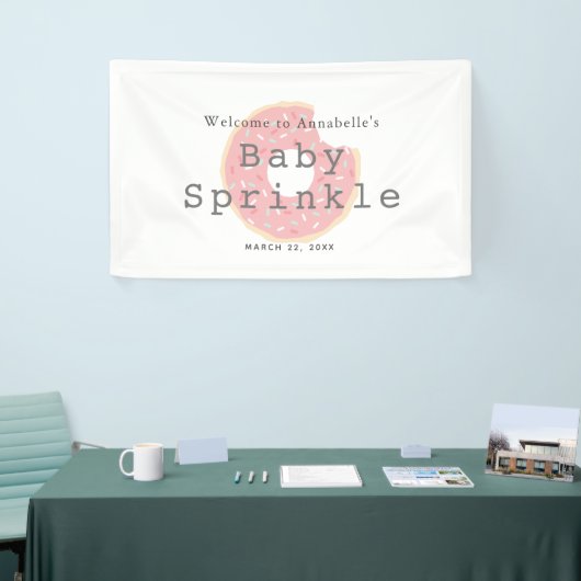Pink Donut Baby Sprinkle / Duschbanner Banner (Messeveranstaltung)