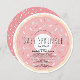 Pink Donut Baby Sprinkle Dusche per Mail Circle Einladung