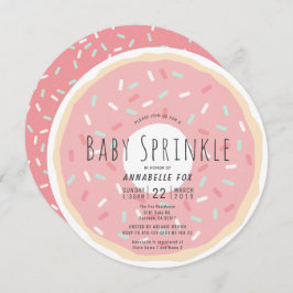 Pink Donut Baby Sprinkle Duschkreislauf Einladung