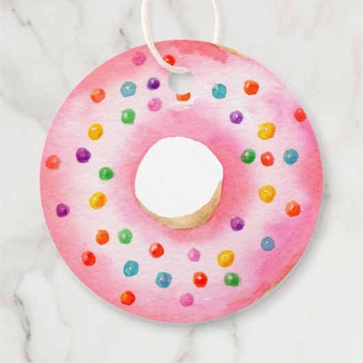 Pink Donut Baby Sprinkle Geschenkanhänger (Rückseite)