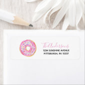 Pink Donut Baby Sprinkle Rücksendeadresse (Insitu)