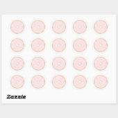 Pink Donut Baby Sprinkle Runder Aufkleber (Blatt)