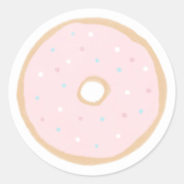 Pink Donut Baby Sprinkle Runder Aufkleber