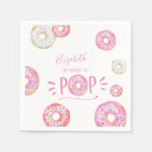 Pink Donut Baby Sprinkle Serviette (Vorderseite)