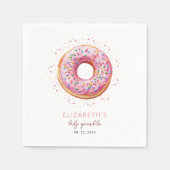 Pink Donut Baby Sprinkle Serviette (Vorderseite)