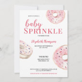 Pink Donut Baby Sprinkles Baby Dusche Einladung (Vorderseite)