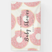 Pink Donut Babydusche Banner (Vertikal)