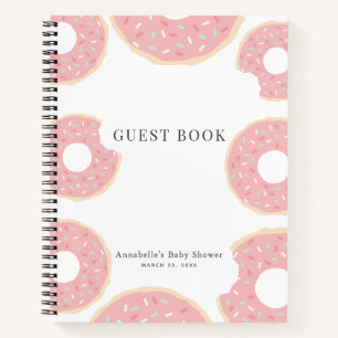 Pink Donut Babydusche Sprinkle Notizblock