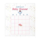 Pink Donut Babydusche Sprinklen Bingo Spiel Notizblock (Vorderseite)
