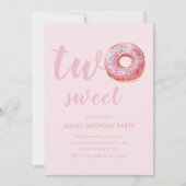Pink Donut Birthday Einladung (Vorderseite)