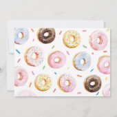 Pink Donut Birthday Foto Vielen Dank Dankeskarte (Rückseite)