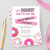 Pink Donut Birthday Invitation Einladung