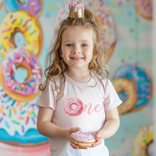 Pink Donut Birthday Kleinkind T-shirt