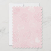 Pink Donut & Candy Theme Birthday Invite Einladung (Rückseite)