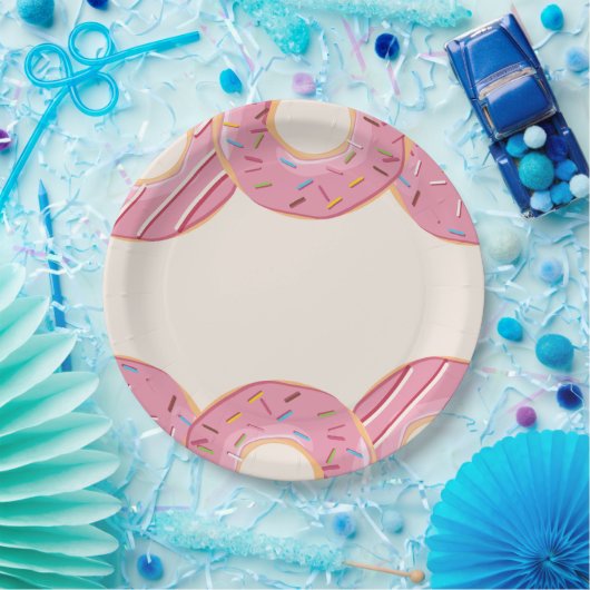 Pink Donut Delight Pappteller (Party)