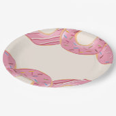 Pink Donut Delight Pappteller (Schrägansicht)