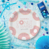Pink Donut & Diapers Kinderdusche Sprinkle Pappteller (Party)