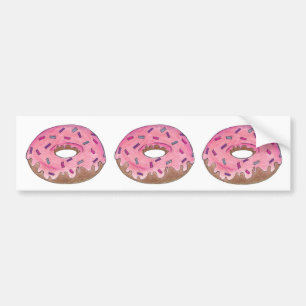 Pink Donut Donuts Doughnut Feinschmecker Autoaufkl Autoaufkleber