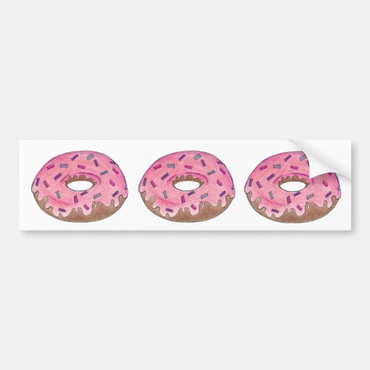 Pink Donut Donuts Doughnut Feinschmecker Autoaufkl Autoaufkleber (Vorne)