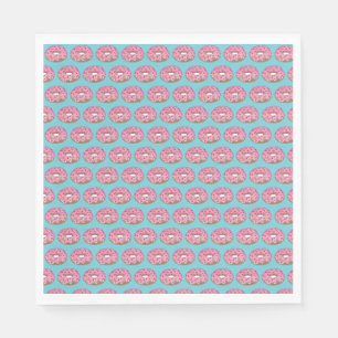 Pink Donut Doughnut Geburtstagsparty Frühstück Serviette