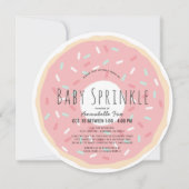 Pink Donut Drive-by Baby Sprinkle Duschkreislauf Einladung (Vorderseite)