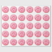 Pink Donut Geschenkpapier (Flach)