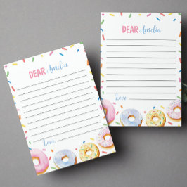 Pink Donut Girl Time Kapsel Notiz Karte