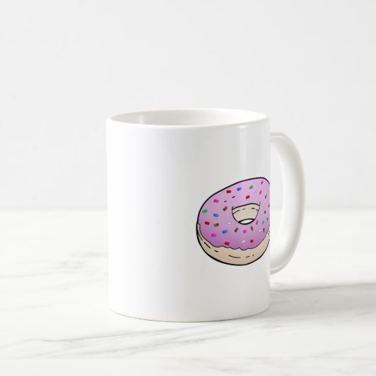 Pink Donut Kaffeetasse (VorderseiteRechts)