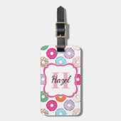 Pink Donut Luggage Tag Gepäckanhänger (Vorderseite vertikal)