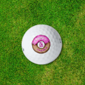 Pink Donut mit Sprinkles Funny Golf Pub Doughnut Golfball