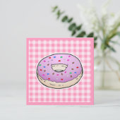 Pink Donut Muttertag Karte (Stehend Vorderseite)